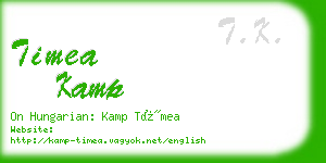 timea kamp business card